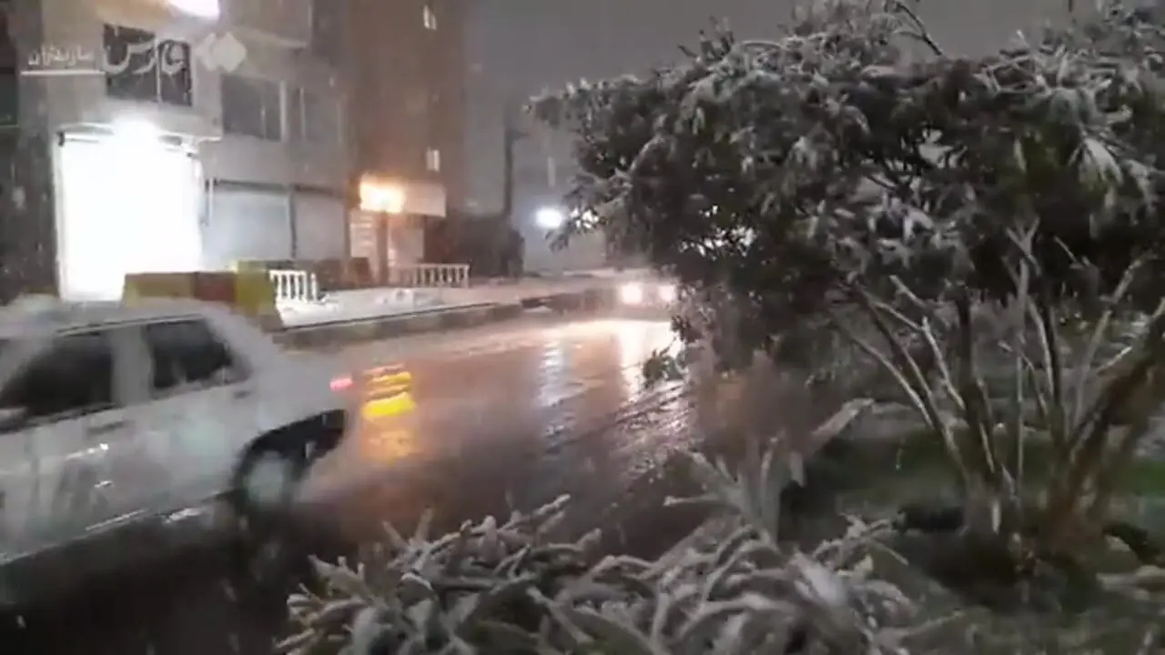 شدت بارش برف در آملِ مازندران + ویدئو