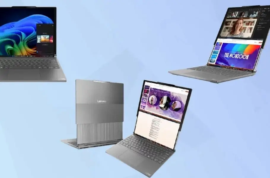 تصاویر اولین لپتاپ رولشونده لنوو پیش از رونمایی در CES 2025 افشا شد