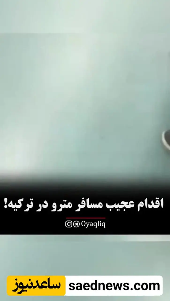 اقدام باورنکردنی یک مسافر برای از دست ندادن مترو! + ویدئو