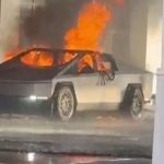 انفجار خودرو سایبرتراک در مقابل هتل ترامپ در لاس‌وگاس