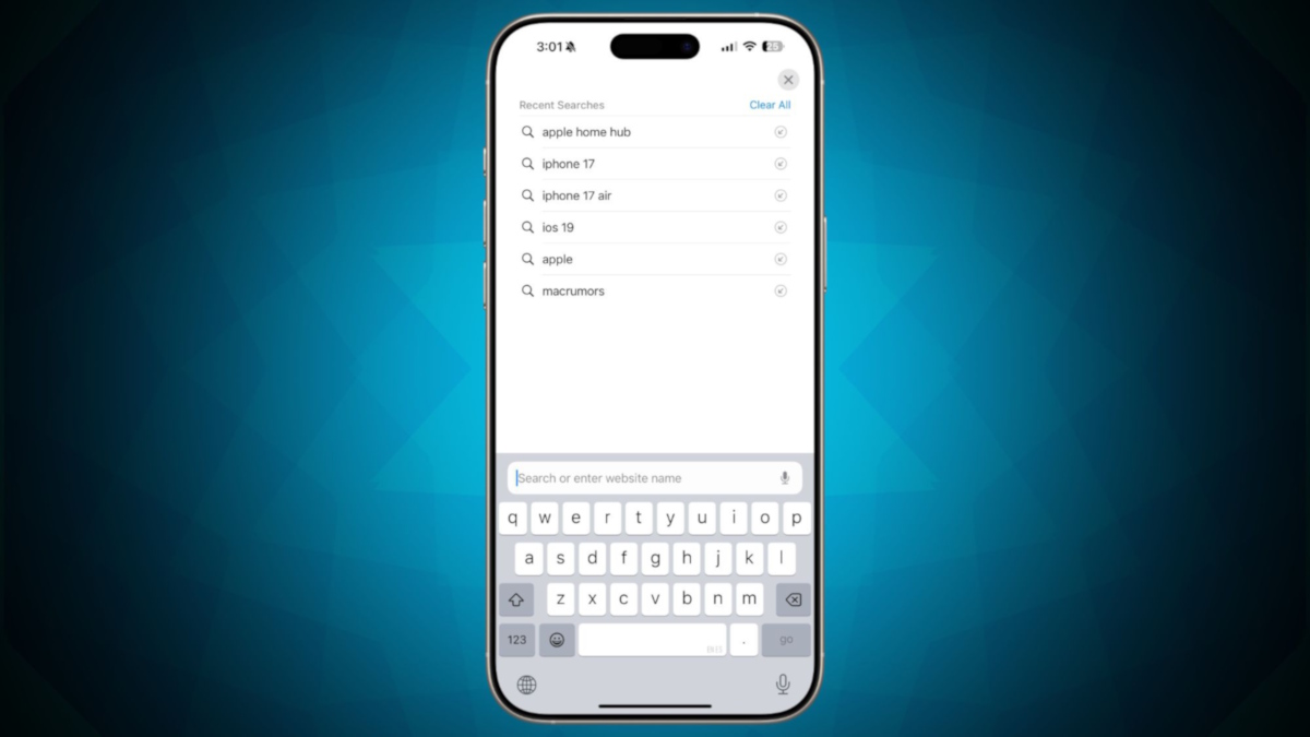 تاریخچه جستجو در سافاری iOS 18.4 نمایش داده میشود