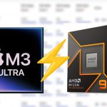 تراشه M3 اولترا اپل پردازنده‌های قدرتمند اینتل و AMD را شکست داد