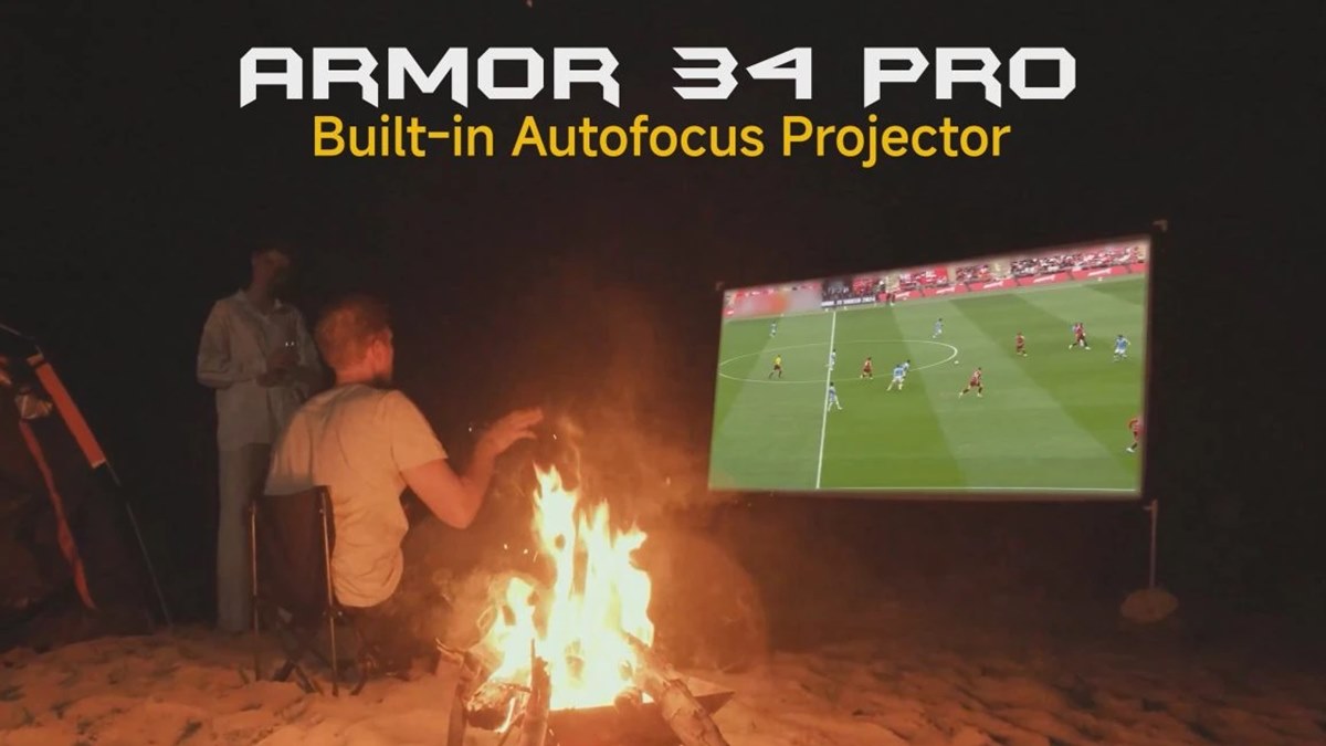 گوشی Ulefone Armor 34 Pro ؛ پروژکتور جیبی که دیوار را به نمایشگر ۱۰۰ اینچی تبدیل میکند