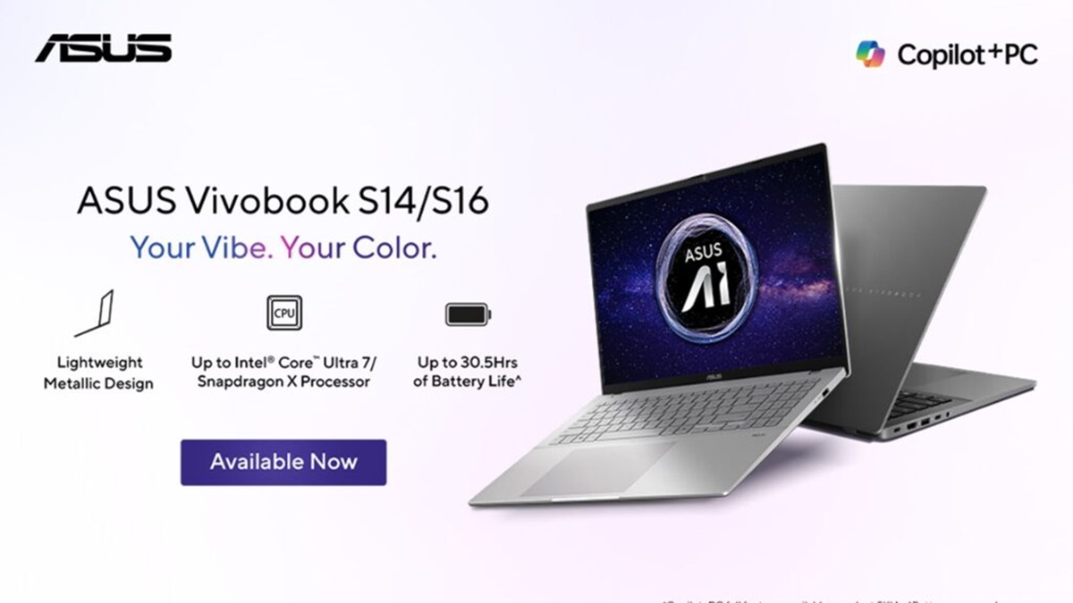لپتاپهای هوشمند Vivobook S14 و S16 ایسوس با عمر باتری بالا در هند معرفی شدند