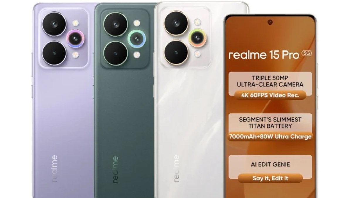 گوشی‌های ریلمی 15 و 15 پرو 5G با باتری 7000 میلی‌آمپری در هند عرضه شدند