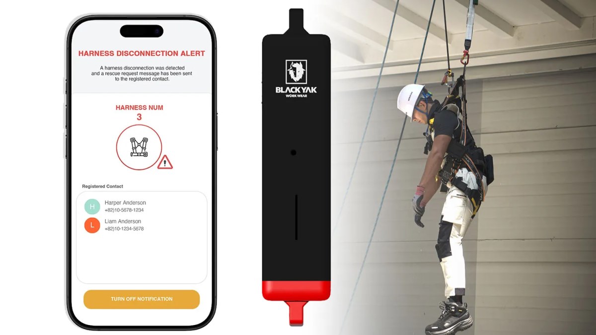 دستگاه هوشمند اسکای شیلد جان کارگران را از سقوط نجات می‌دهد