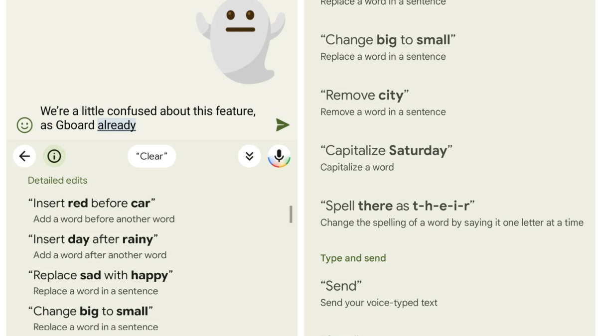 در تایپ صوتی با هوش مصنوعی در کیبورد گوگل تحول بزرگی ایجاد می‌شود
