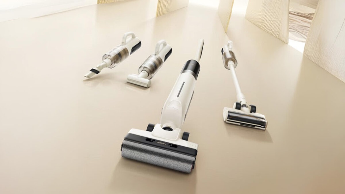 جارو و شست‌وشوی ۵ کاره مووا جی 12 میکس با طراحی خوابیده و مکش قوی معرفی شد