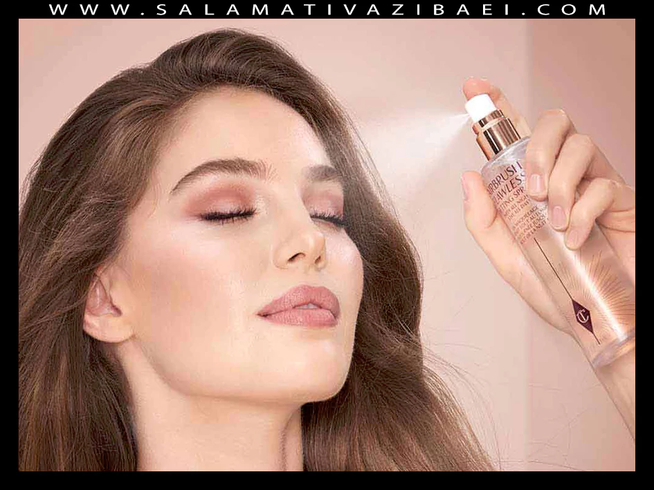 نحوه استفاده از اسپری تثبیت کننده آرایش