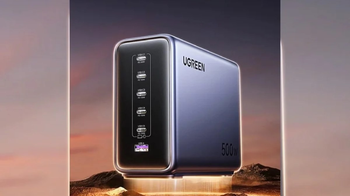 شارژر 500 واتی جدید یوگرین میتواند 5 لپتاپ را بهطور همزمان شارژ کند