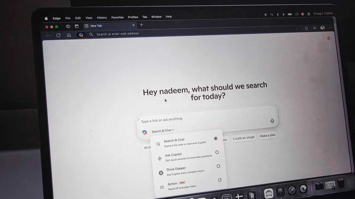 مایکروسافت قابلیت‌های جدید Copilot Mode را در مرورگر Edge فعال کرد