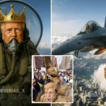 انتشار ویدیوی جنجالی از ترامپ که با جنگنده بر فراز معترضان پرواز می‌کند