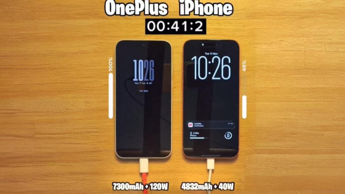 وان پلاس 15 با سرعت شارژ شگفت‌انگیز، آیفون 17 پرو مکس را پشت سر گذاشت